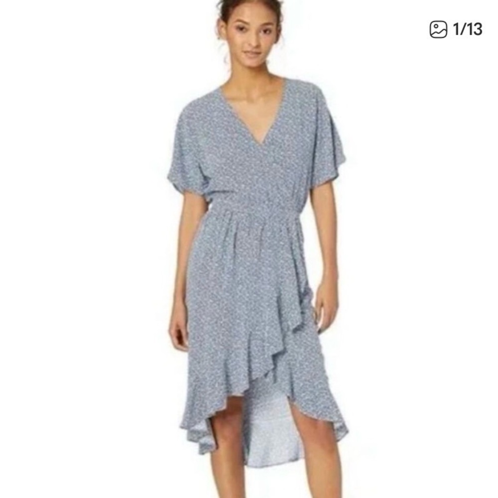 J Crew Mercantile Blue Floral Women's High-Low Dress